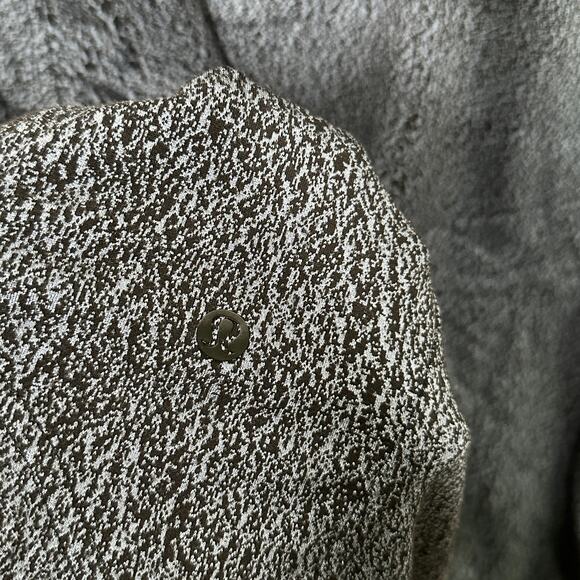 LULULEMON Pick Up The Pace Long Sleeve Hoodie Spray Jacquard Blue Sz 12 {3S15} - Picture 5 of 6